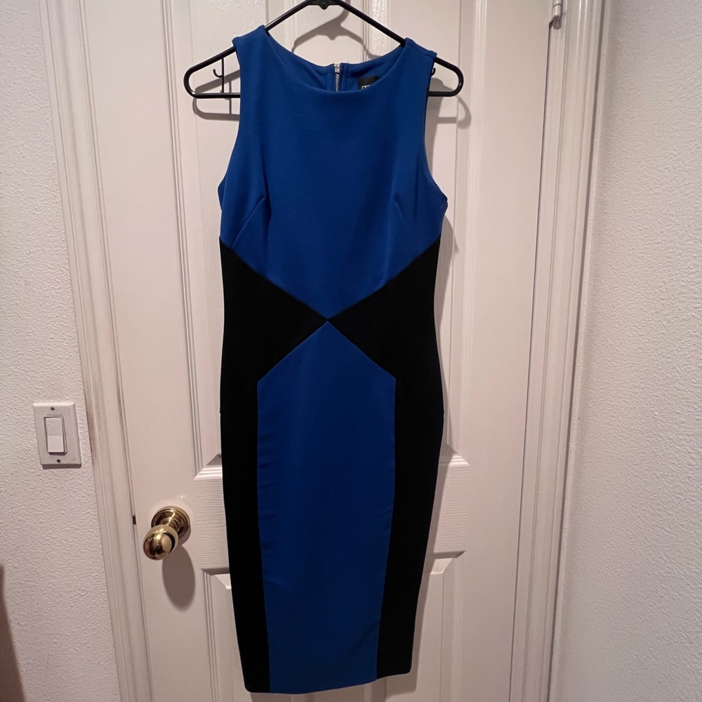 ASOS fitted midi dress. Zipper back detailing. So flattering. US 8